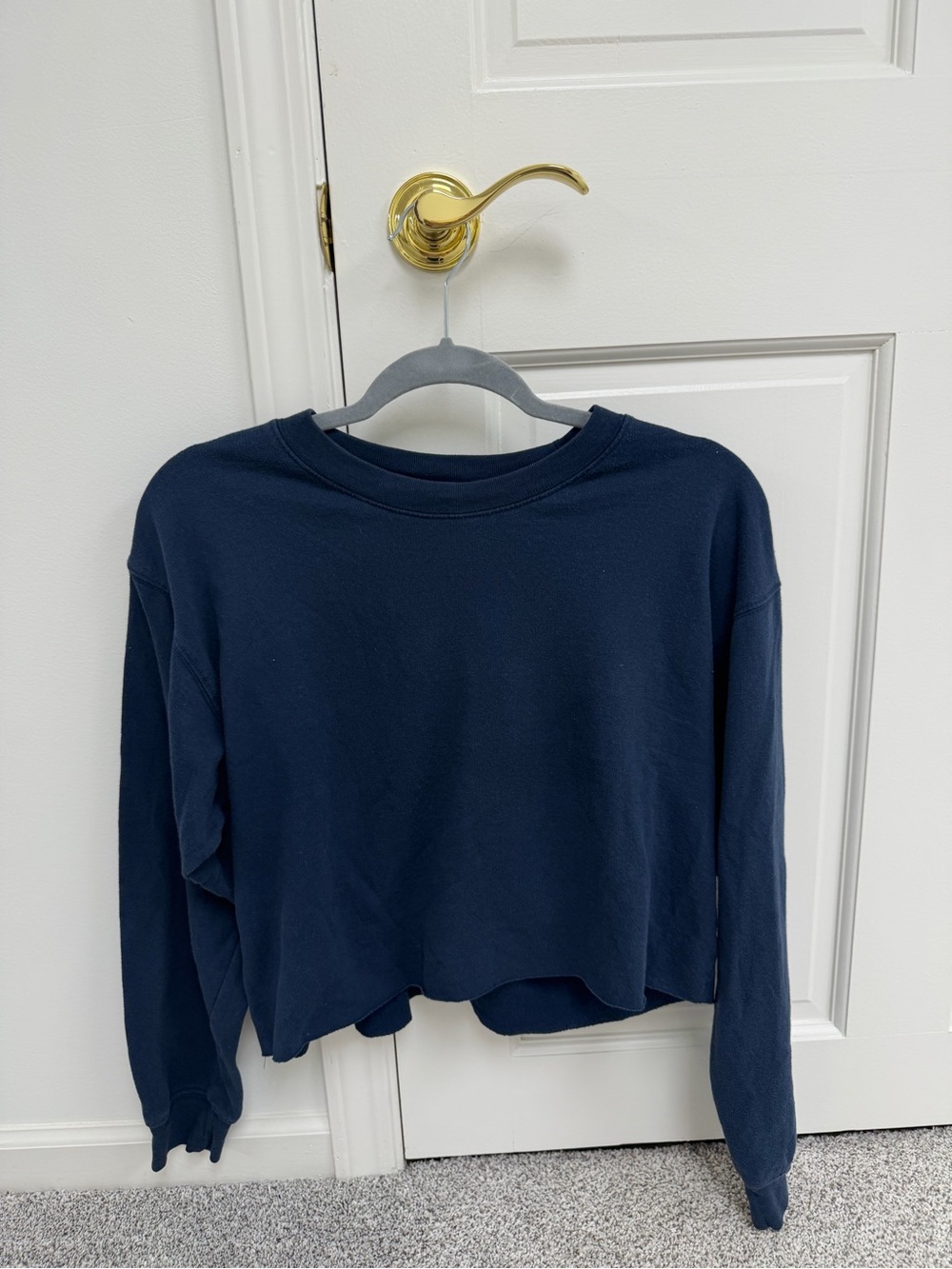 Sub_Urban Riot Navy Blue Long Sleeve Cropped Tee